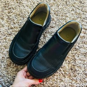 Dr. Martens Doc Orson black mens leather slip on loafers shoes 9